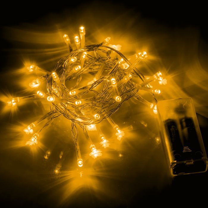 Гирлянда YES! Fun Нить 41 LED Тепло-белая 2.8 м Статическая На батарейках (975054) изображение 3