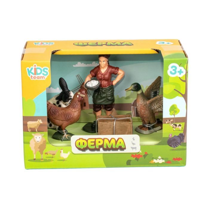 Фігурка Kids Team набір Ферма фермерка, курка, кролик, качка (Q9899-T7_3) зображення 2
