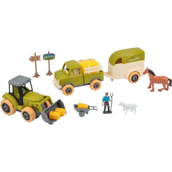 Ігровий набір Otamanko Веселий хутір (трактор, вантажівка, причіп, фермер, кінь, вівця) (8827) > ціни в Києві та Україні Ігровий набір Otamanko Веселий хутір (трактор, вантажівка, причіп, фермер, кінь, вівця) (8827)