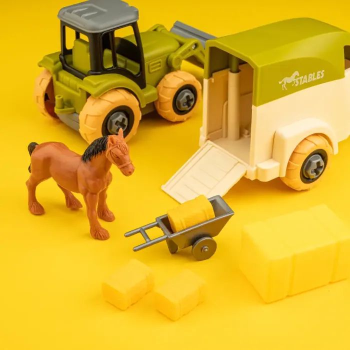 Ігровий набір Otamanko Веселий хутір (трактор, вантажівка, причіп, фермер, кінь, вівця) (8827) зображення 3 Ігровий набір Otamanko Веселий хутір (трактор, вантажівка, причіп, фермер, кінь, вівця) (8827) зображення 3