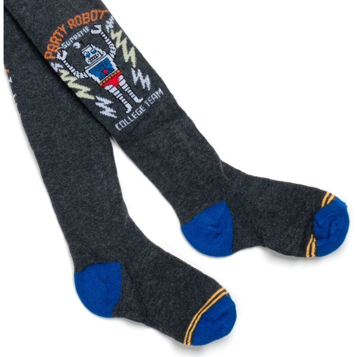 Колготки детские UCS Socks с роботом (M0C0301-2300-3B-gray) изображение 3
