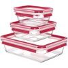 Пищевой контейнер Tefal Master Seal, Набір 3шт, жаростійке скло, прозорий (N1050910)