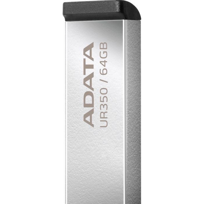 USB флеш накопитель ADATA 64GB UR350 Silver-Black USB 3.2 (UR350-64G-RSR/BK) изображение 3