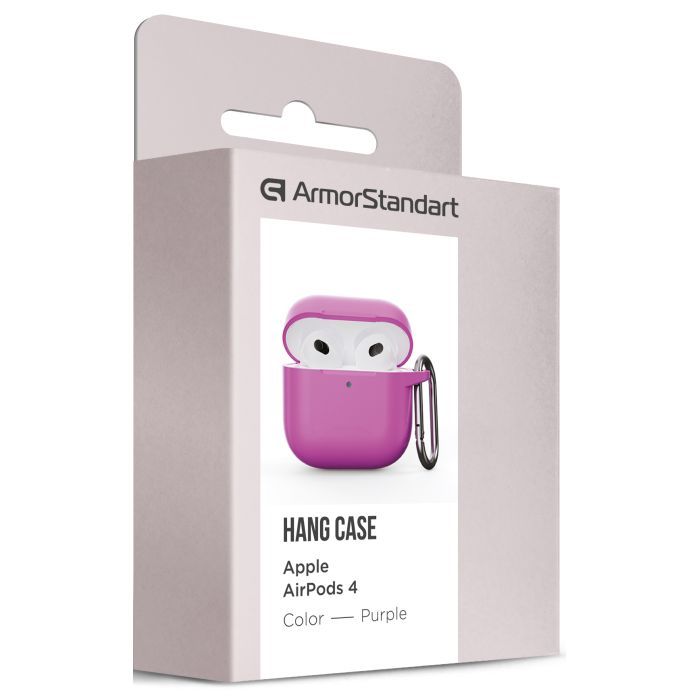 Чохол для навушників Armorstandart Hang Case для Apple AirPods 4 Lavender (ARM81282) зображення 3