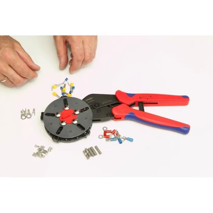 Затискач для клем KNIPEX MultiCrimp, со сменными матрицами (97 33 02) изображение 4
