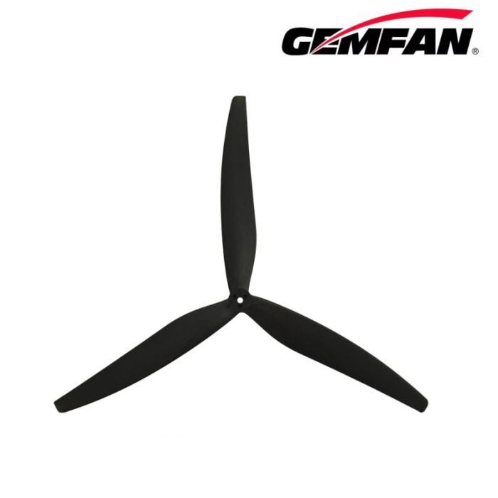 Пропеллер для дрона Gemfan 1507 Glass Fiber Nylon 3 Blade 1CW/1CCW- Black (PMGN1507-3B) изображение 2