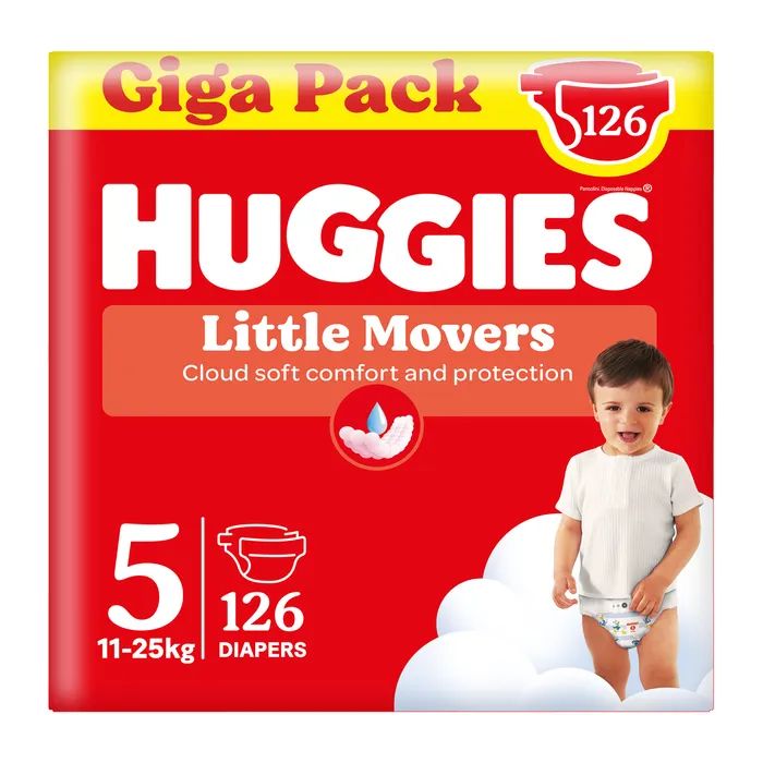 Подгузники Huggies Little Movers 5 (11-25 кг) M-pack, 126 шт (5029053583419)