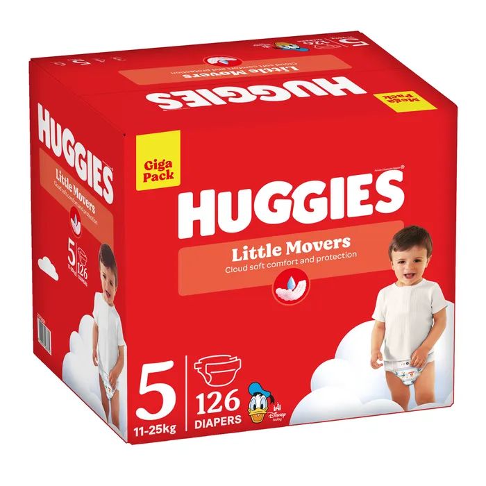 Подгузники Huggies Little Movers 5 (11-25 кг) M-pack, 126 шт (5029053583419) изображение 2