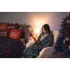 Плед Ardesto Christmas Fleece 130x160см, 100% поліестер, клітинка, зелений (ART0718PB) зображення 2