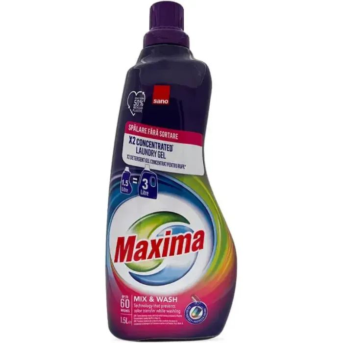 Гель для стирки Sano Maxima Mix & Wash Концентрированный 1.5 л (7290102992010)