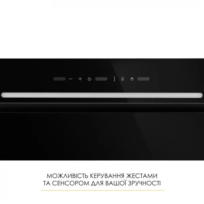 Витяжка кухонна Weilor LUMINA WBG 66 BLACK зображення 3