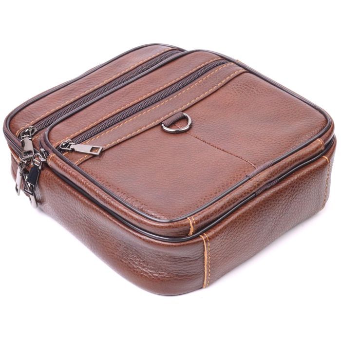 Сумка Vintage Из натуральной кожи Коричневая (21279) изображение 6