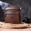 Сумка Vintage Из натуральной кожи Коричневая (21279) изображение 9