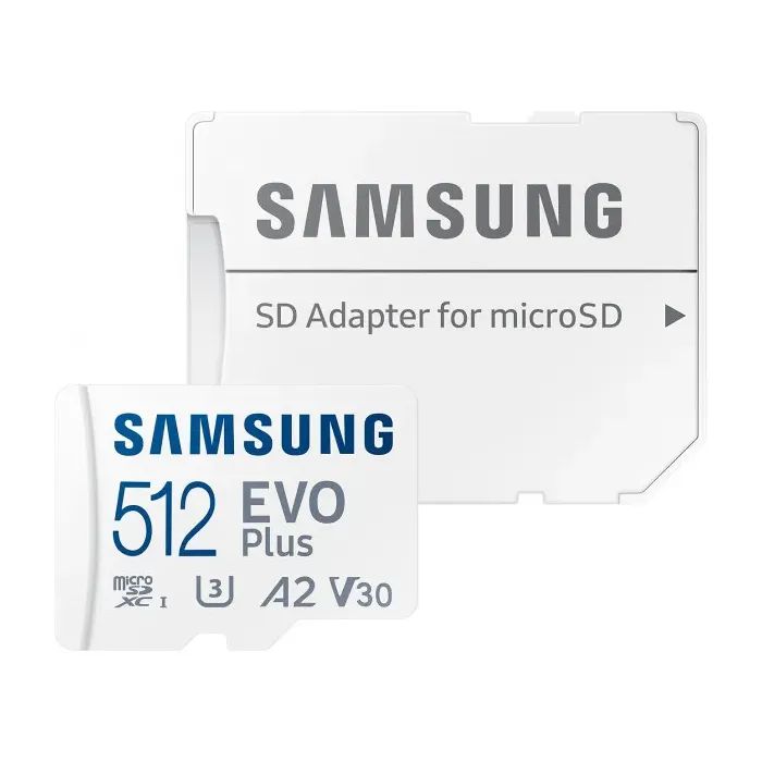 Карта памяти Samsung 512 GB microSDXC Class 10 UHS-I U3 V30 A2 EVO Plus+SD Adapte (MB-MC512SA/EU) изображение 5
