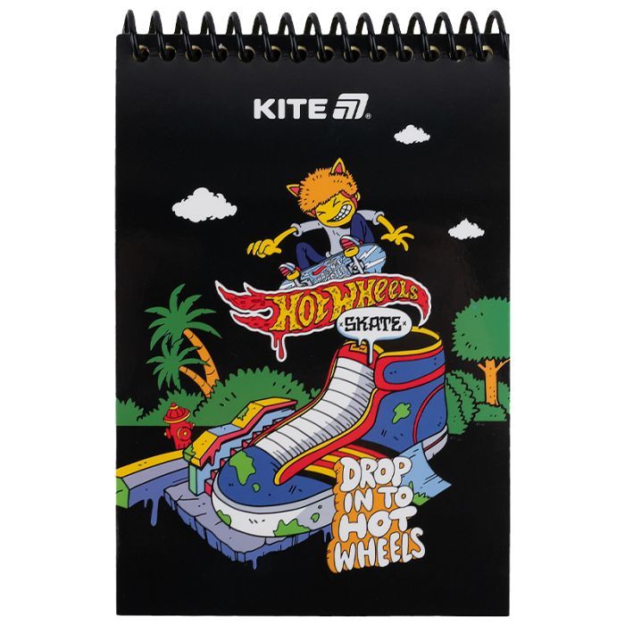 Блокнот Kite на спирали Hot Wheels А6, 48 листов, нелинованный (HW25-196-2) изображение 2