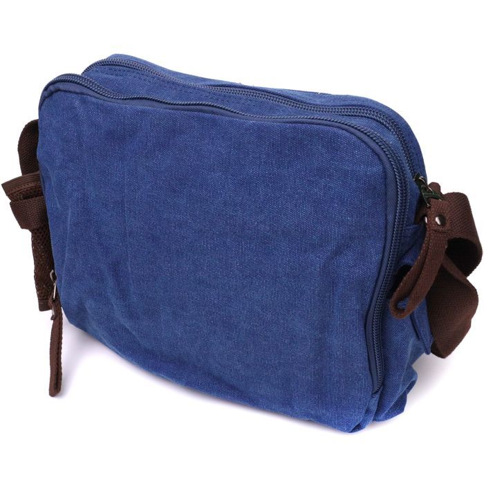 Сумка Vintage Месенджер з текстилю Синя (22207) зображення 2