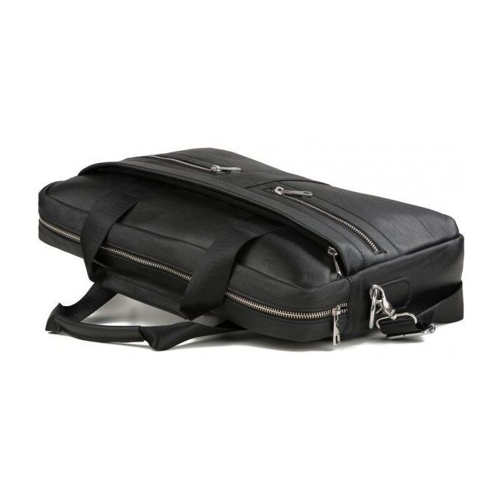 Сумка Vintage Кожаная Черная (14625) изображение 12