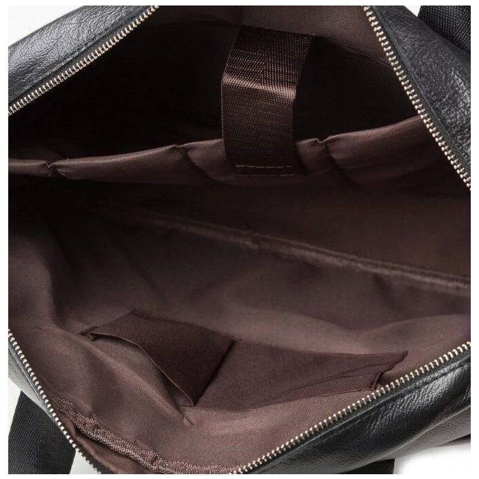 Сумка Vintage Кожаная Черная (14625) изображение 2