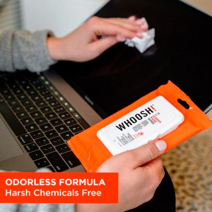 Салфетки Whoosh! Screen Shine 20 WIPES 10х7cm + 1microfiber 14х14cm (1FG20WPENFR) изображение 5