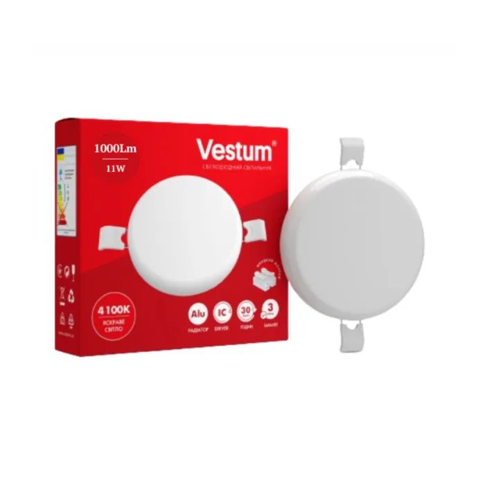 Светильник Vestum LED "без рамки" круг 11W 4100K (1-VS-5510)