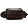 Сумка Vintage На пояс Коричневая (14726)