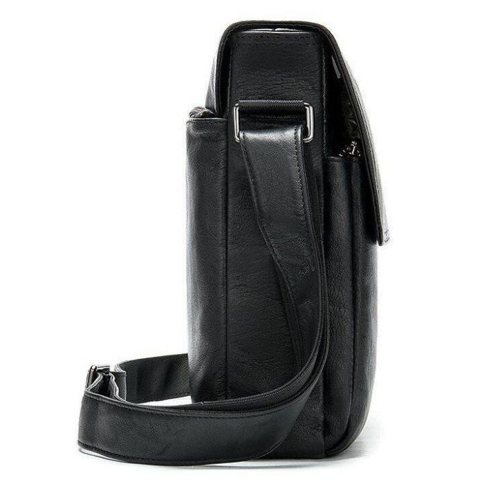 Сумка Vintage Кожаная Черная (20015) изображение 5