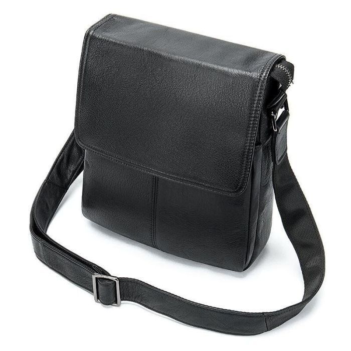 Сумка Vintage Кожаная Черная (20015) изображение 6