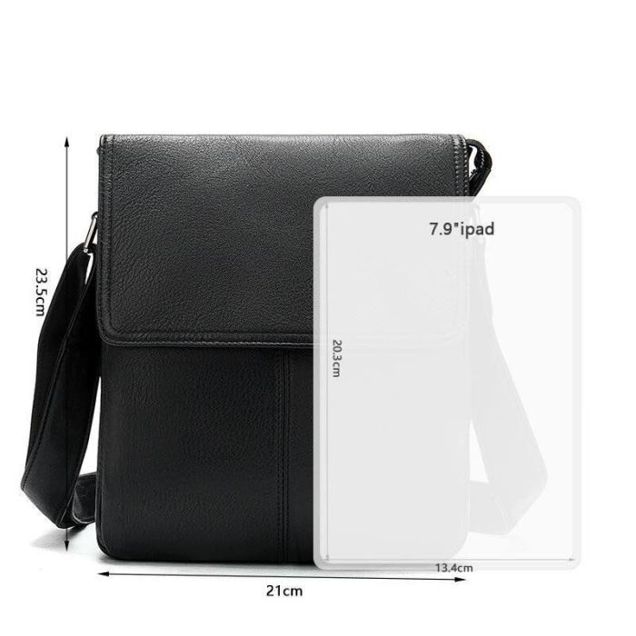 Сумка Vintage Кожаная Черная (20015) изображение 8