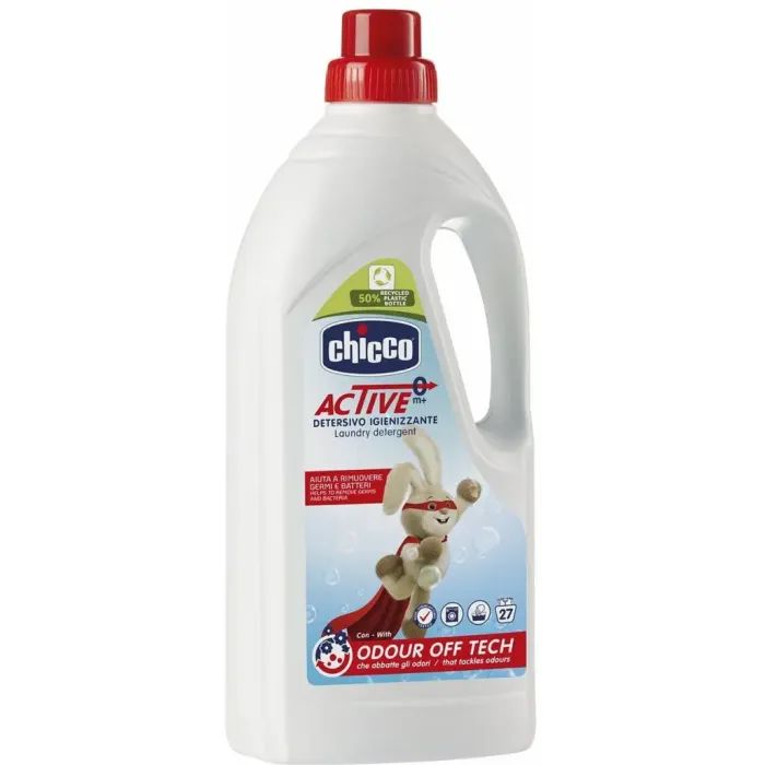 Гель для прання Chicco Active Дезінфікуючий 1.5 л (8058664143177) зображення 2