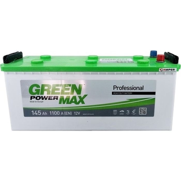Аккумулятор автомобильный GREEN POWER MAX 145Ah бокова(+/-) (1100EN) (22377)