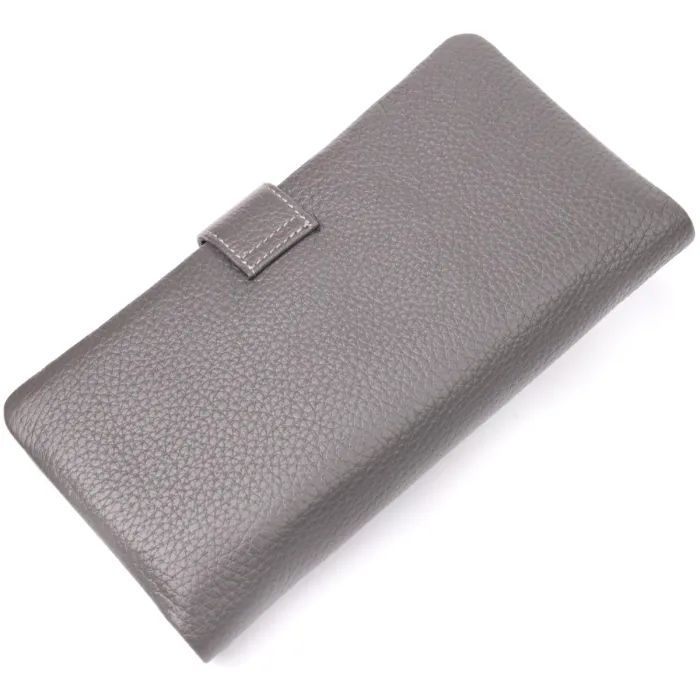 Портмоне Karya З натуральної шкіри Сіре (20999) зображення 2