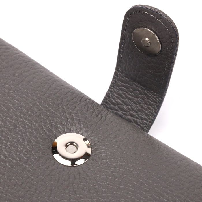 Портмоне Karya З натуральної шкіри Сіре (20999) зображення 5