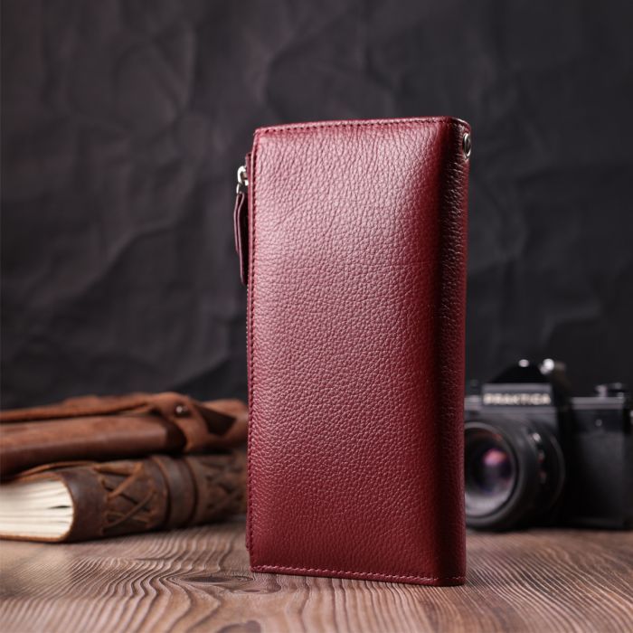 Гаманець ST Leather З натуральної шкіри Червоний (22536) зображення 10