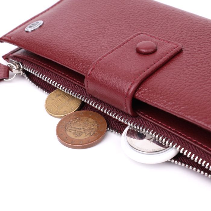 Гаманець ST Leather З натуральної шкіри Червоний (22536) зображення 8