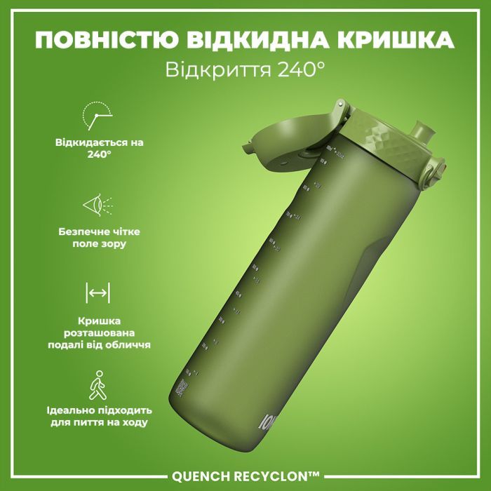 Пляшка для води ION8 OneTouch 1000 мл BPA Free, Rose Quartz (I8RF1000ROS) зображення 3