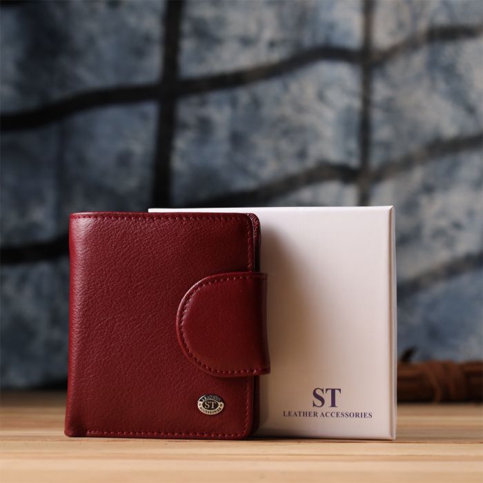 Кошелек ST Leather Из натуральной кожи Бордовый (23071) изображение 11
