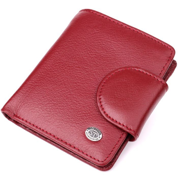 Кошелек ST Leather Из натуральной кожи Бордовый (23071)