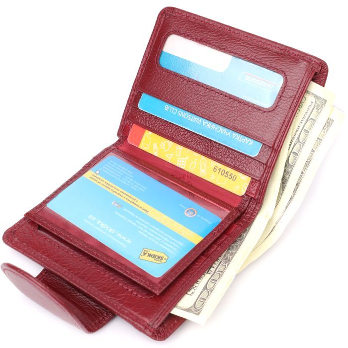 Кошелек ST Leather Из натуральной кожи Бордовый (23071) изображение 7