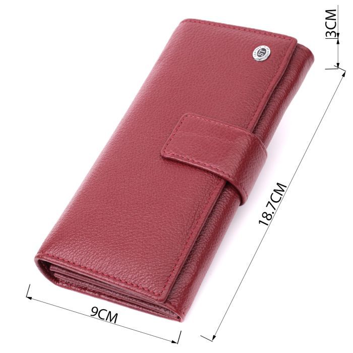 Кошелек ST Leather Из натуральной кожи Бордовый (22550) изображение 3