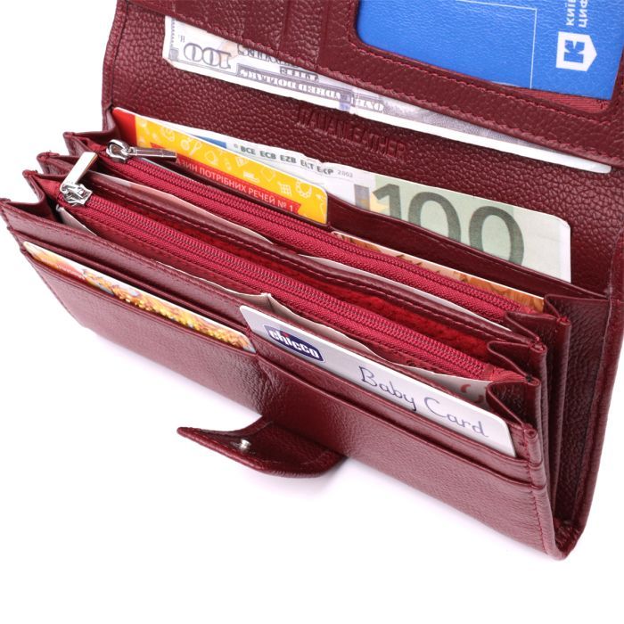 Кошелек ST Leather Из натуральной кожи Бордовый (22550) изображение 7
