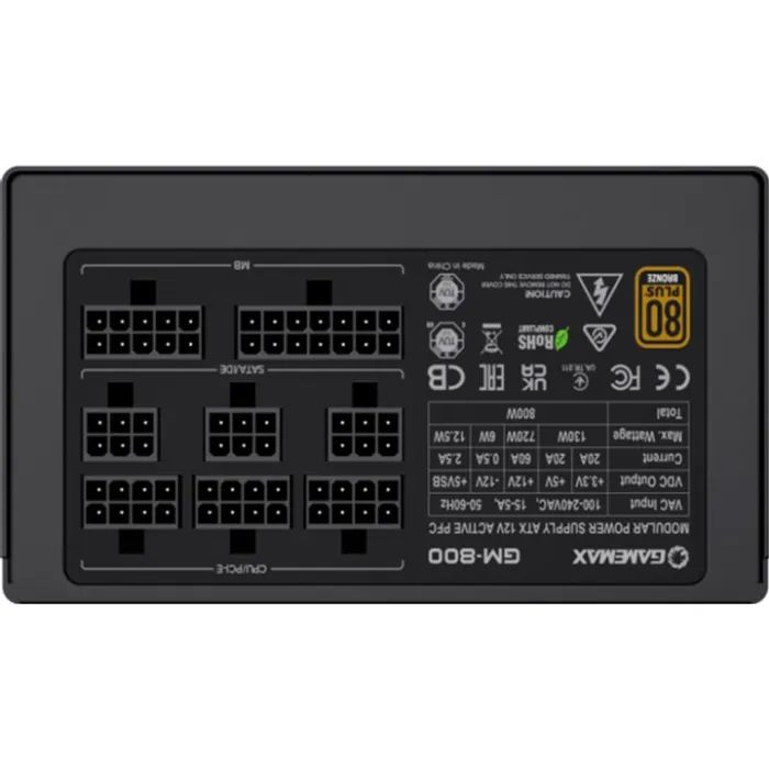 Блок питания Gamemax 800W (GM-800 Modular) изображение 8