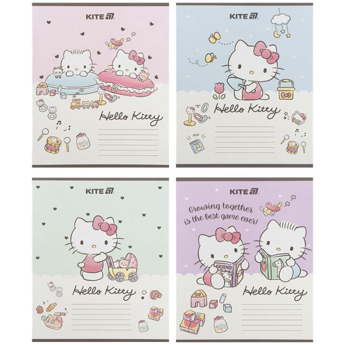 Тетрадь Kite Hello Kitty, 12 листов, косая линия (HK25-235-1)