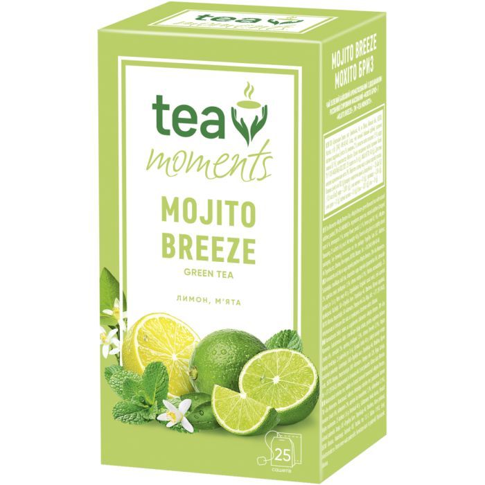 Чай Tea Moments Mojito Breeze зеленый 25х1.6 г (tm.00469)