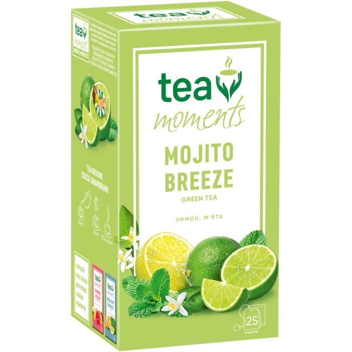 Чай Tea Moments Mojito Breeze зеленый 25х1.6 г (tm.00469) изображение 2