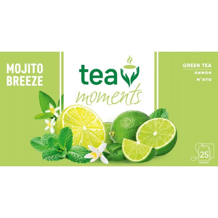 Чай Tea Moments Mojito Breeze зеленый 25х1.6 г (tm.00469) изображение 4