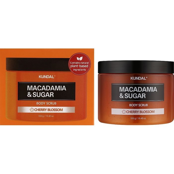 Скраб для тіла Kundal Macadamia & Sugar Body Scrub Cherry Blossom 550 г (8809568749008) зображення 2