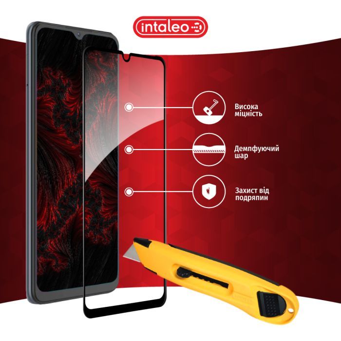 Стекло защитное Intaleo Full Glue ZTE Blade A52 Black (1283126545511) изображение 5