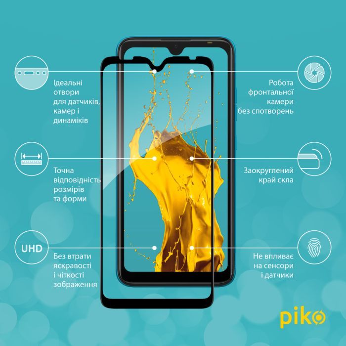 Стекло защитное Piko Full Glue Tecno Pop 5 Black (1283126515484) изображение 2