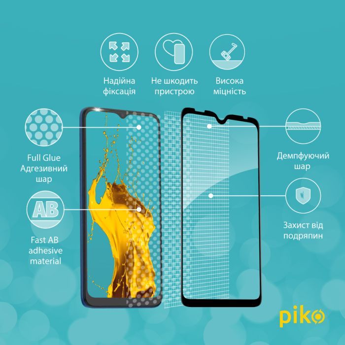 Стекло защитное Piko Full Glue Tecno Pop 5 Black (1283126515484) изображение 3