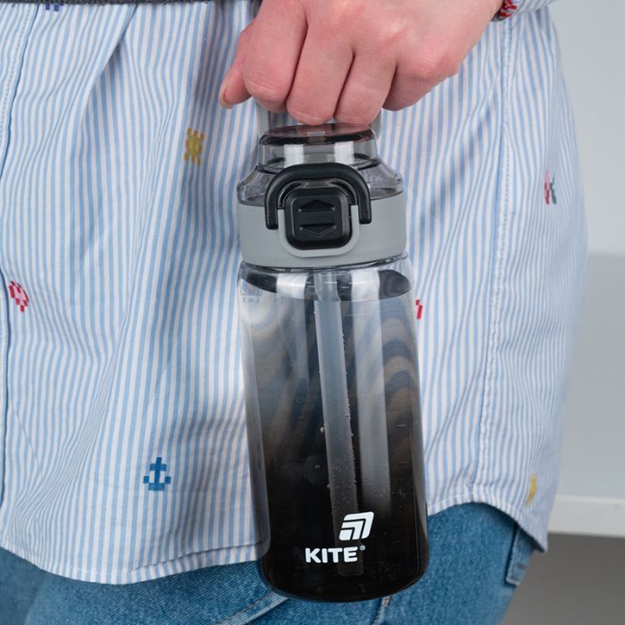Поильник-непроливайка Kite 600 мл, чорна (K25-1212-1) изображение 5